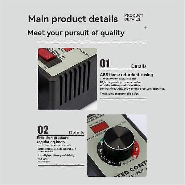 4000W Variable Voltage Regulator Grinding Machines Controller EU PLUG