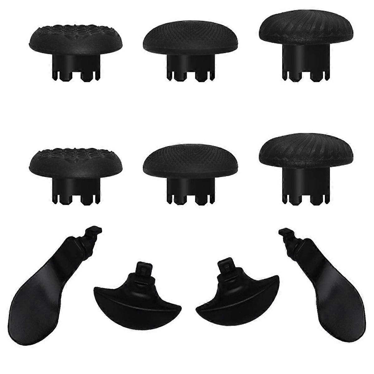 10 in 1 Joystick Kit for Edge Replacement Thumbsticks Joysticks Grip and 4 Paddles Black