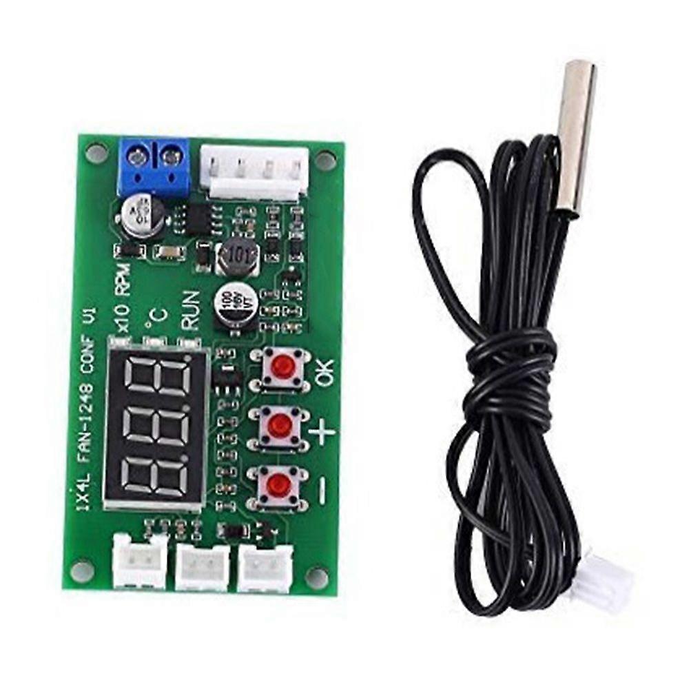 DC 12V 24V 48V 5A 2 3 4 Wire PWM Motor Fan Speed Controller Governor Temperature Control Support EC