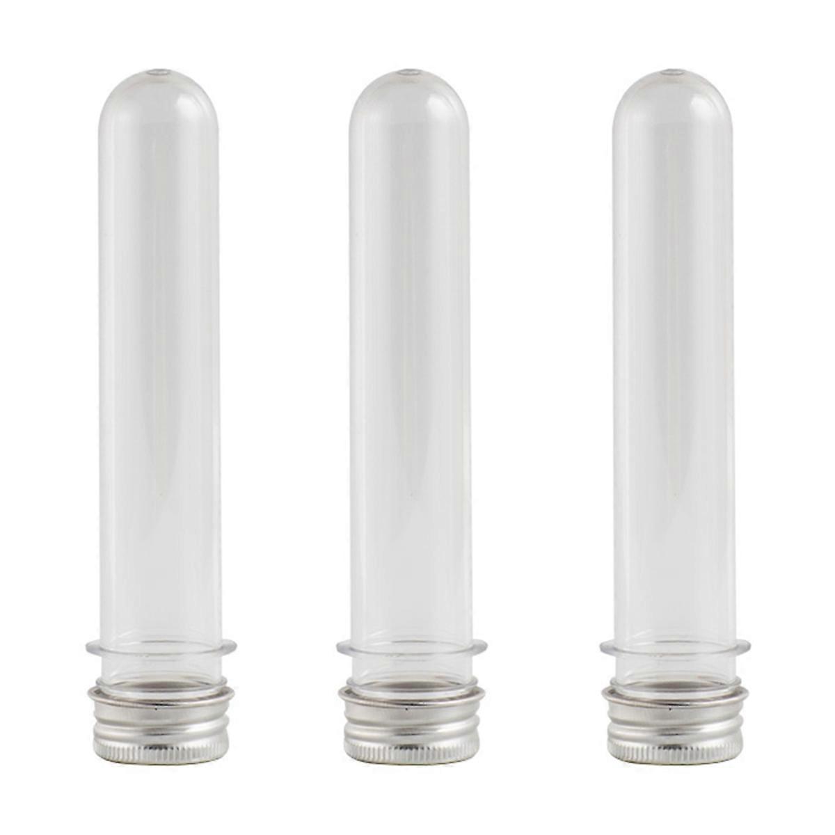 20Pcs 40ml Clear Test Tubes with Caps Plastic Storage Tubes