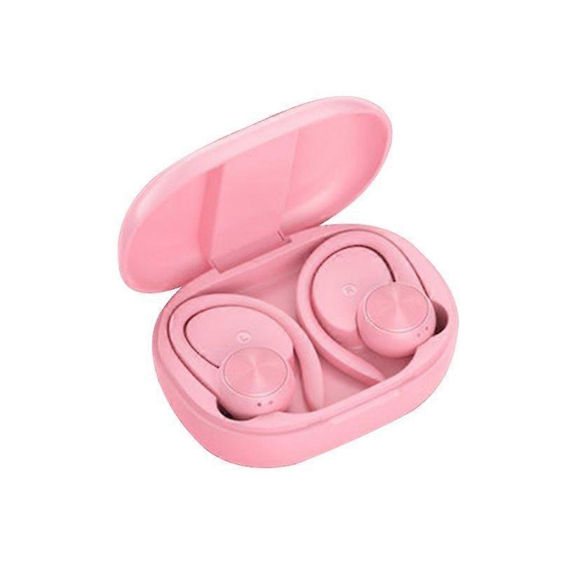 Wireless Earhook Bluetooth Headset with Built-in Microphone for iPhone, Android(Pink)