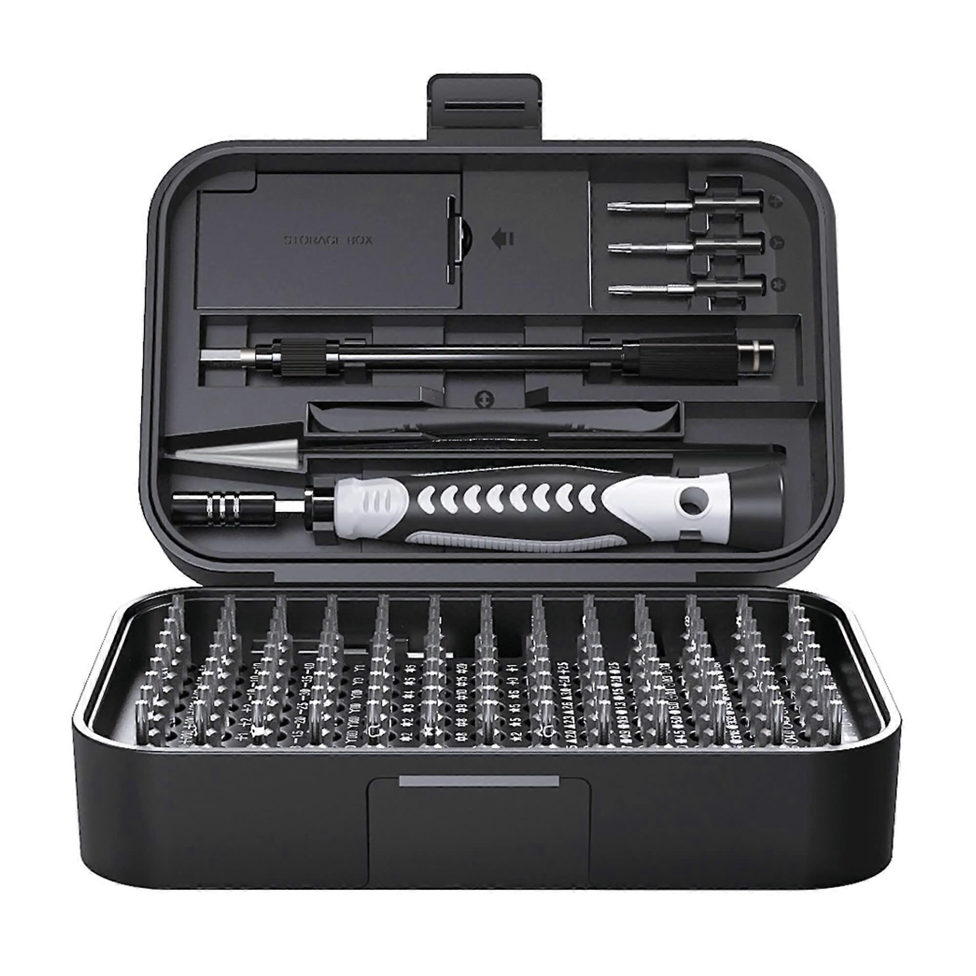 130 in 1 Precision Mechanic Screwdriver Set For Electronics iPhone, Laptop, Watches, Camera, Glasses Black