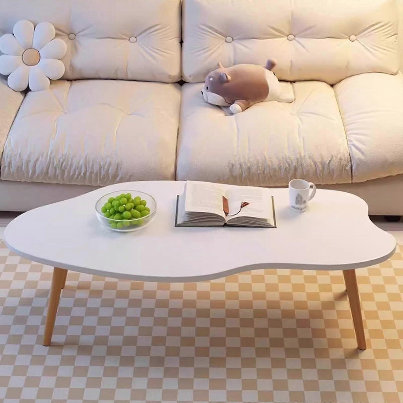 Modern Irregular Coffee Table Easy Assembly Sturdy And Durable High Load Capacity One Color 120 X 60 X 42 Cm Living Room