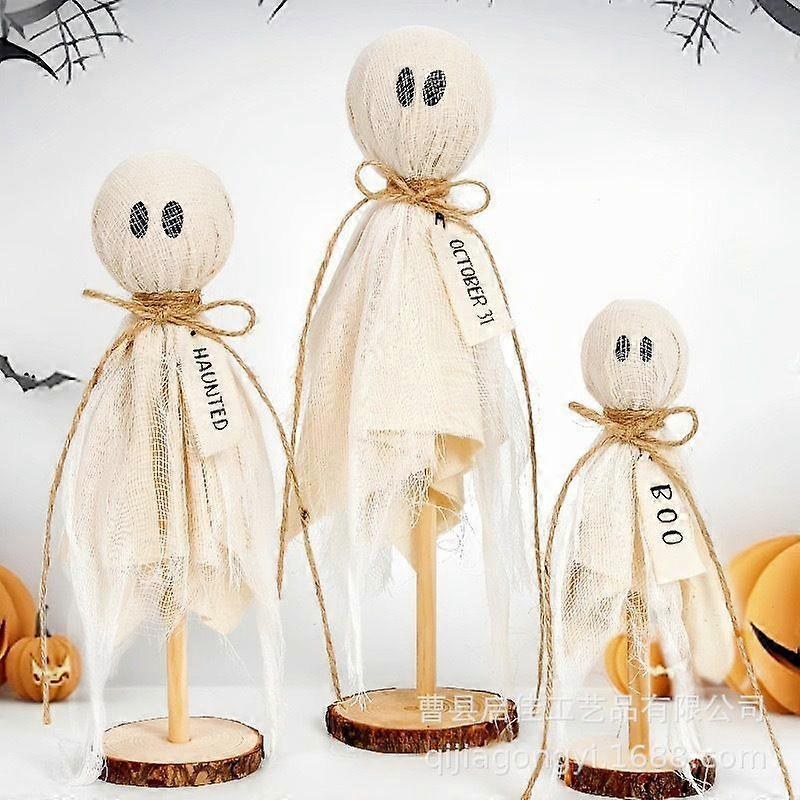 Halloween Ghost Log Prop Decorations Spooky Scene Set For Shop Window Display Party Supplies