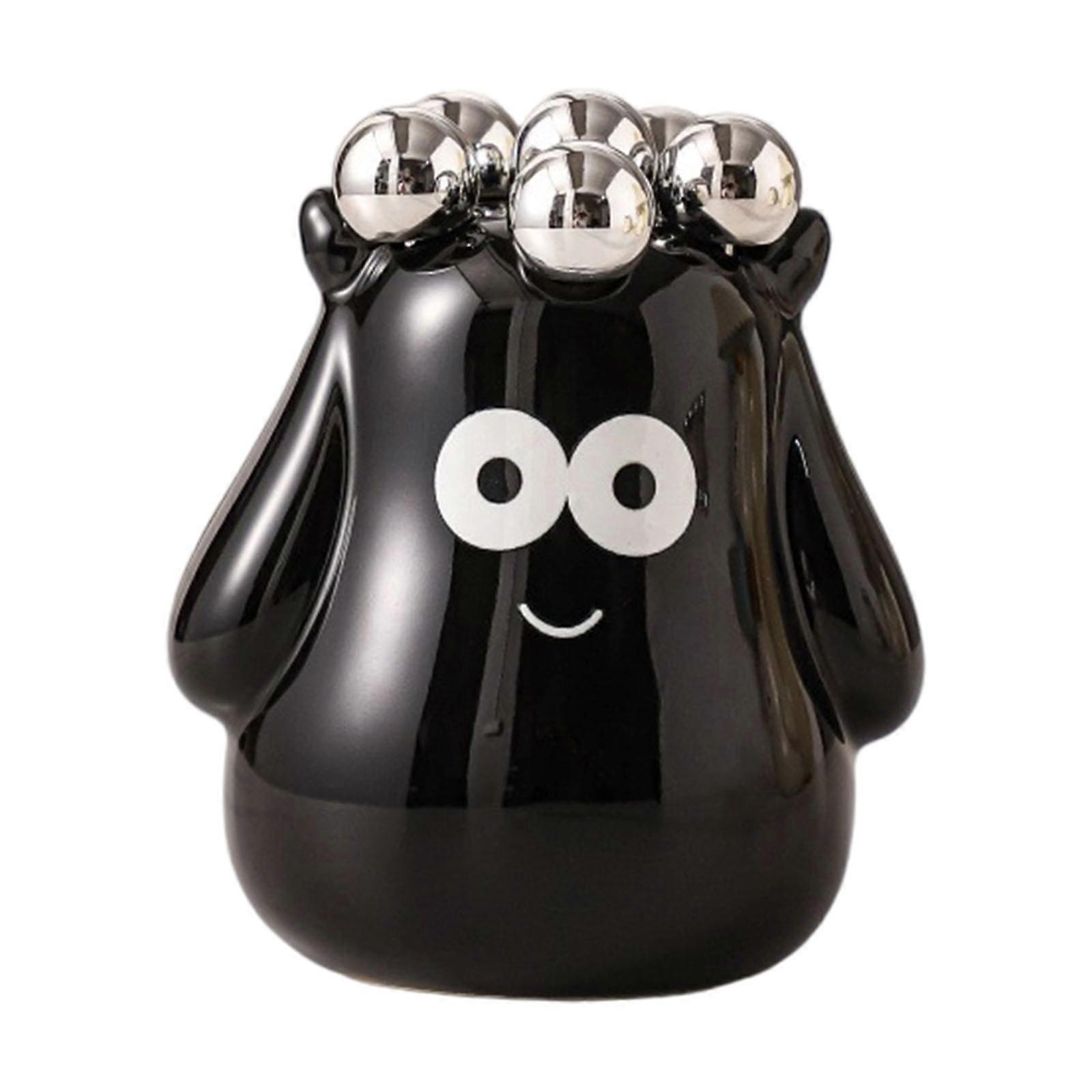 Space Saving Ceramic Tableware Organiser Set 6 Fruit Forks With Storage Container Kitchen Counter Accessory Multicolor