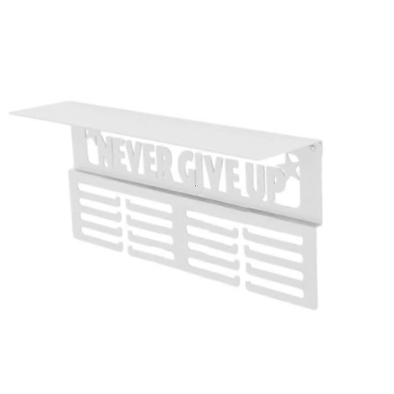 For Medal Hanger Display With Shelf Easy Install Metal Award Rack Trophy Shelf For Walls Holds S Whi