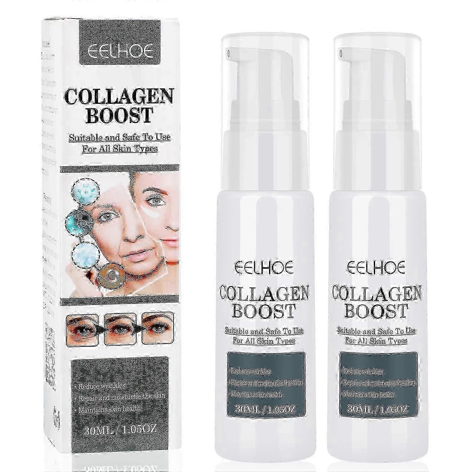 Eelhoe Collagen Booster Anti-Aging Serum - 2er Packung - Mit Hyaluronsäure angereichert