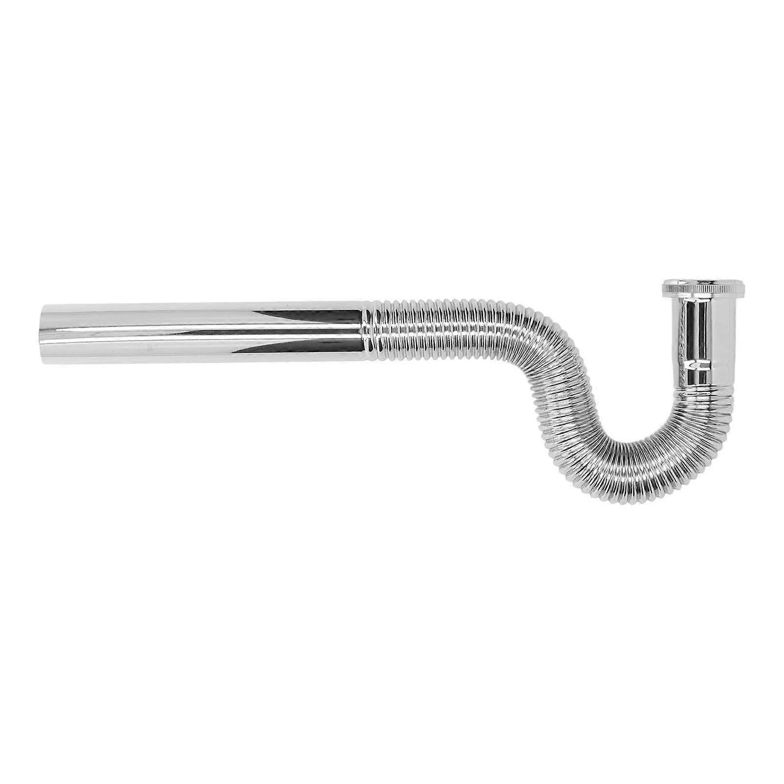 Tuyau flexible en laiton ondulé décoratif sans odeur pour siphon en P, tuyau de vidange d'évier pliable pour salle de bain G1‑1/4 po