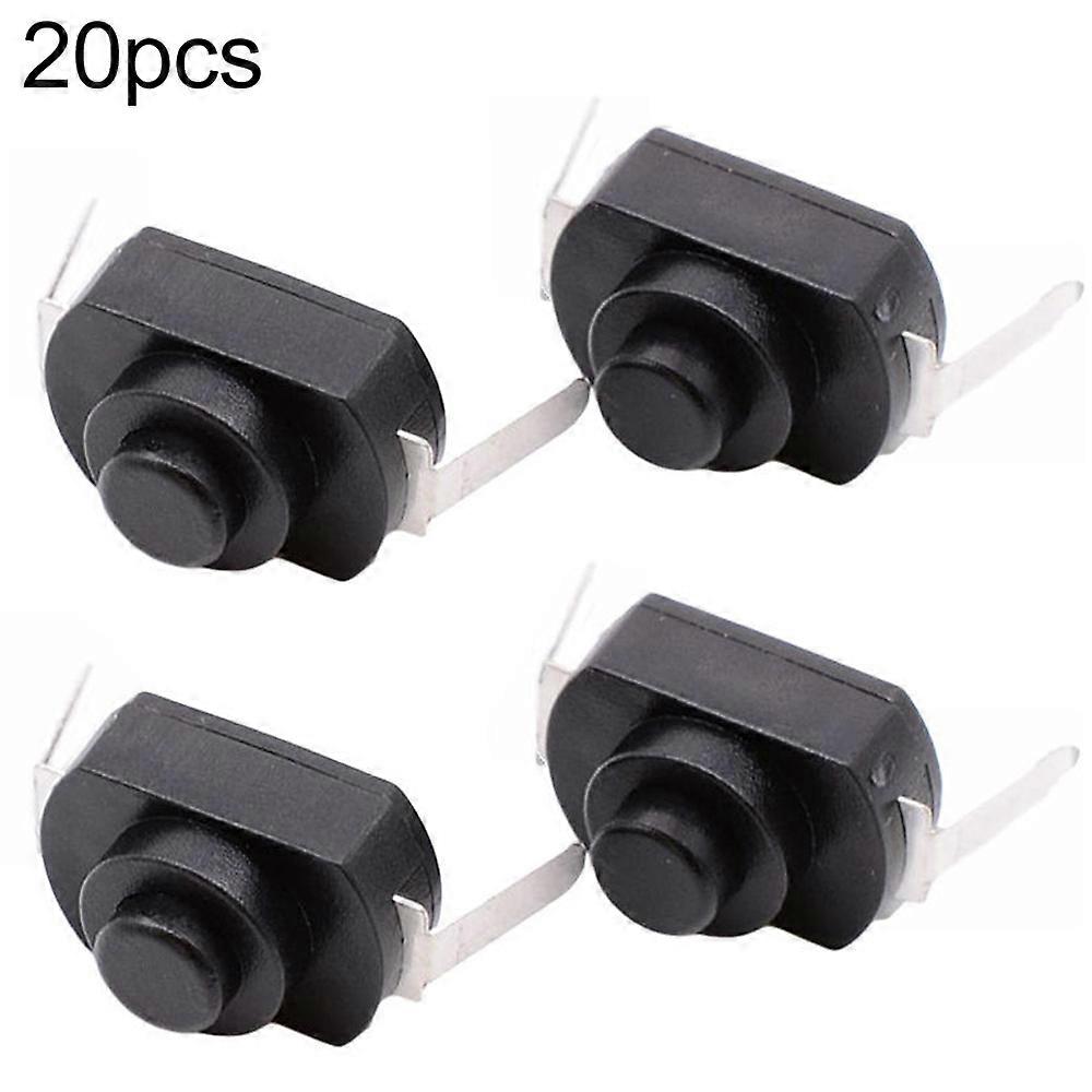 20 PCS YT-1208-YD LED Flashlight Button Switch Bent Feet