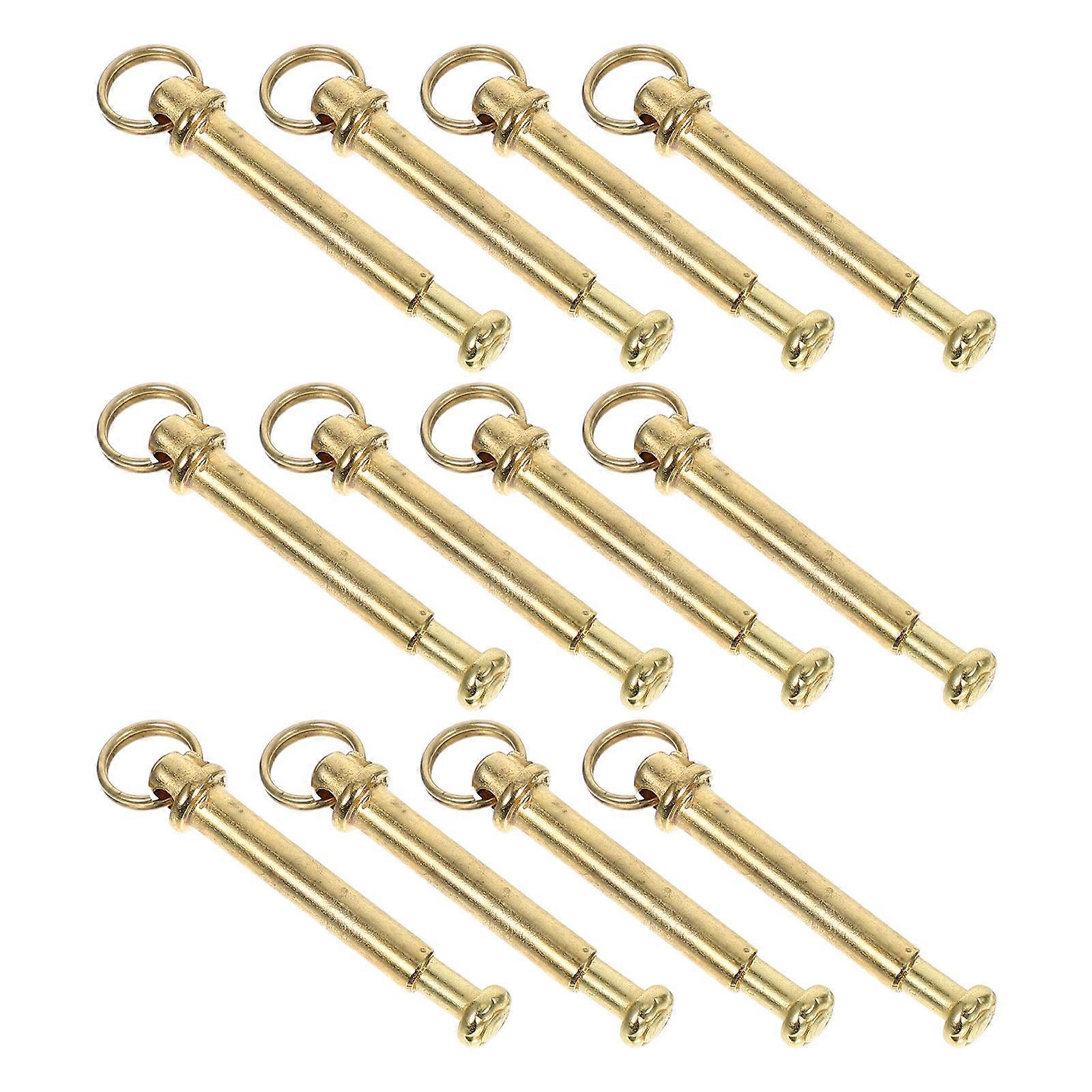 12Pcs Golden Metal Shaft Rivets for Folding Fans and Diy Crafts Secure Connection for Creative Projects