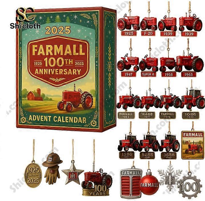 Farmall 100 Week Advent Holiday Blind Box Christmas Tree Decoration Acrylic Pendant