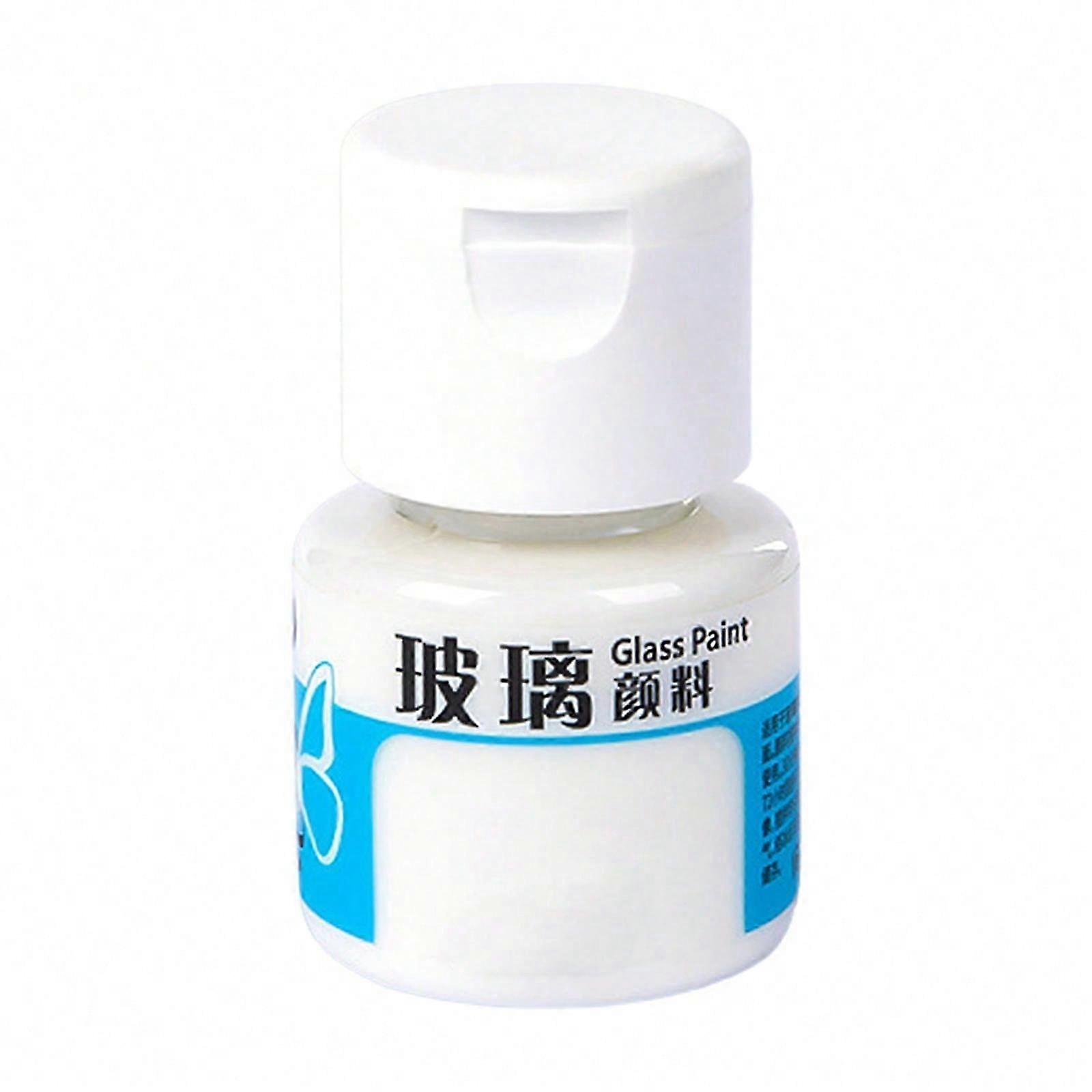 Glass Paint-Transparent-Colour Glossy and Brilliant DIY Craft Paint for Stained Glass White