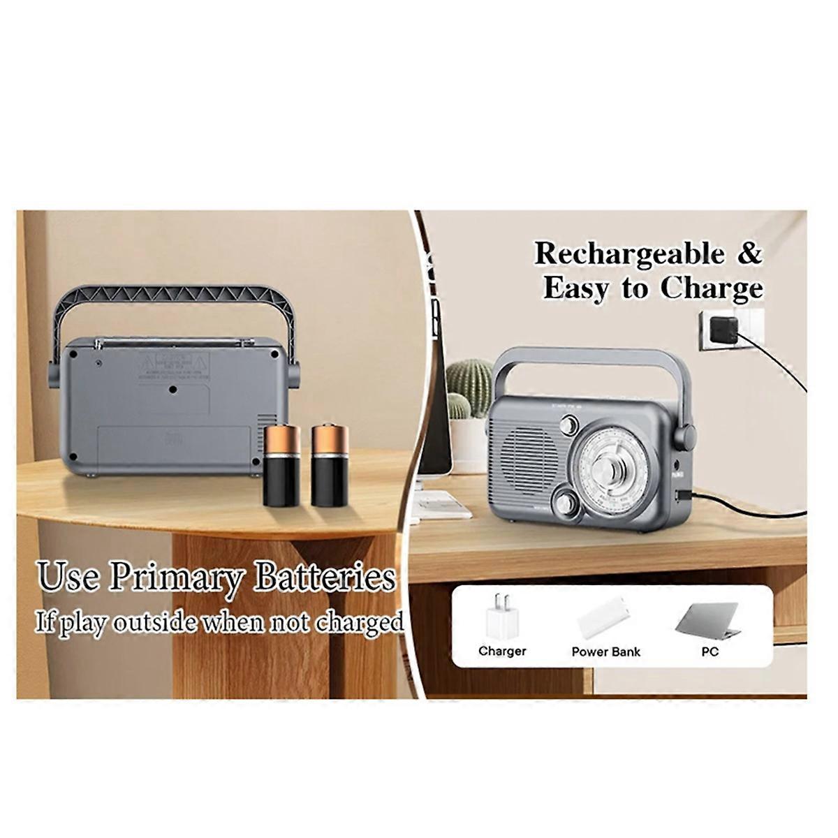 Radio multifonctionnelle portable à bande complète FM/AM