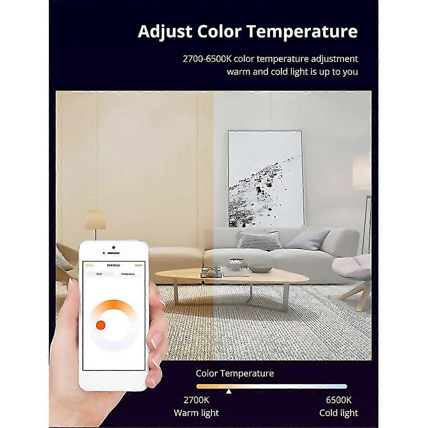 For Matter Smart Bulb 9w Rgb E27 Led Lamp App Control Diy Smart