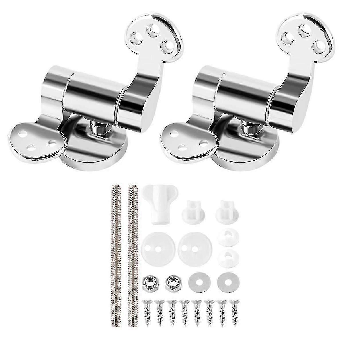 Stainless Steel Toilet Seat Hinge Set, Soft Close Replacement For All Seats