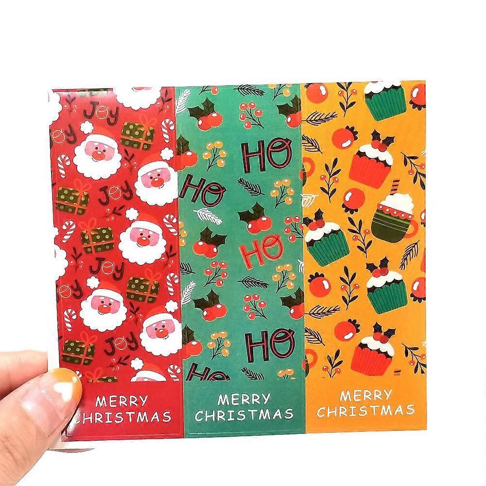 30 Sheets /Pack Christmas Rectangle Sticker Gift Box Sealed Sticker(M1)