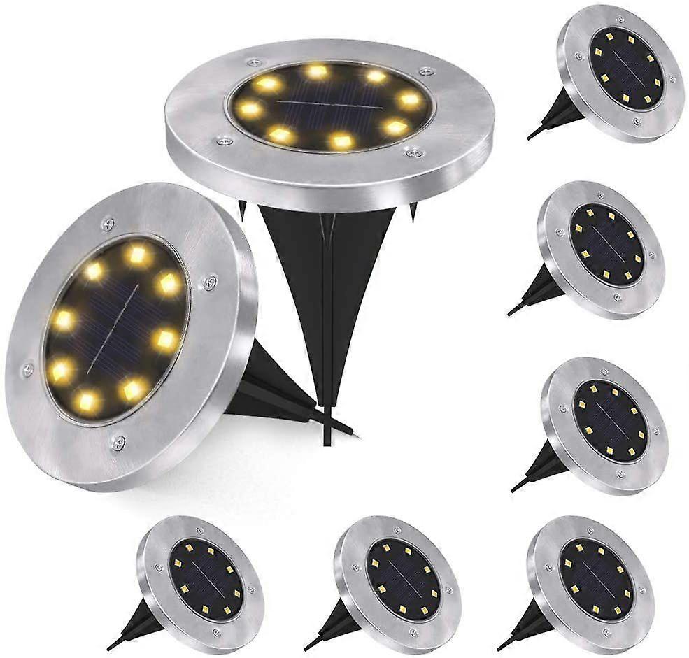 8 pieces of solar ground light