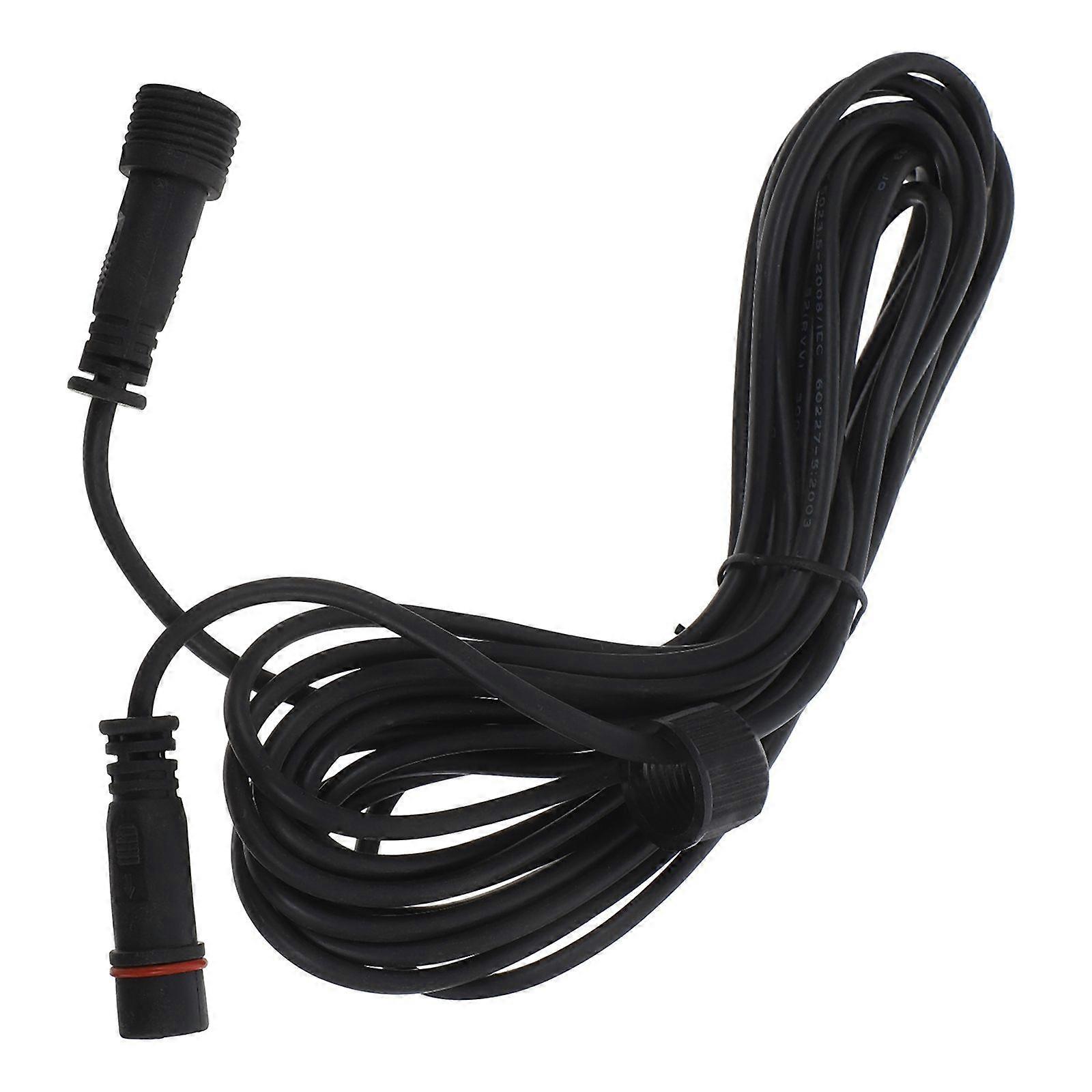 כבל מאריך מנורת שמש חיצונית לאורות זרקור עמיד למים כבל מאריך זרקור כפול ליבה 5 מטר לתאורת גינה ונוף