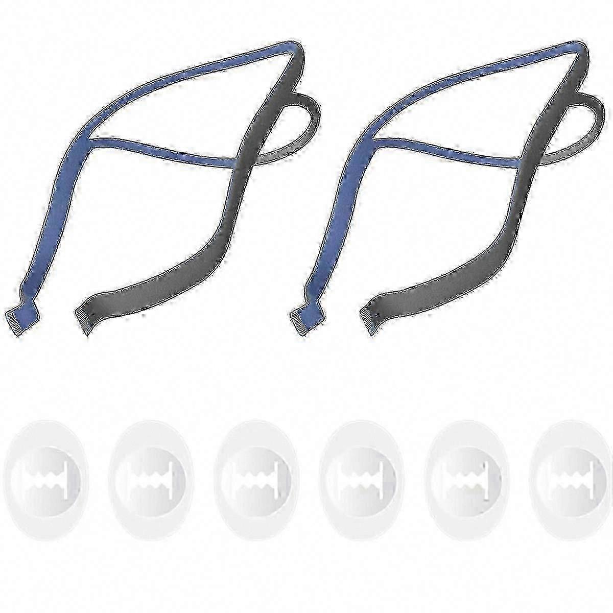 2-Pack AirFit P10 Replacement Headgear Straps for CPAP Nasal Pillow Mask, Adjustable Fit with 6 Settings