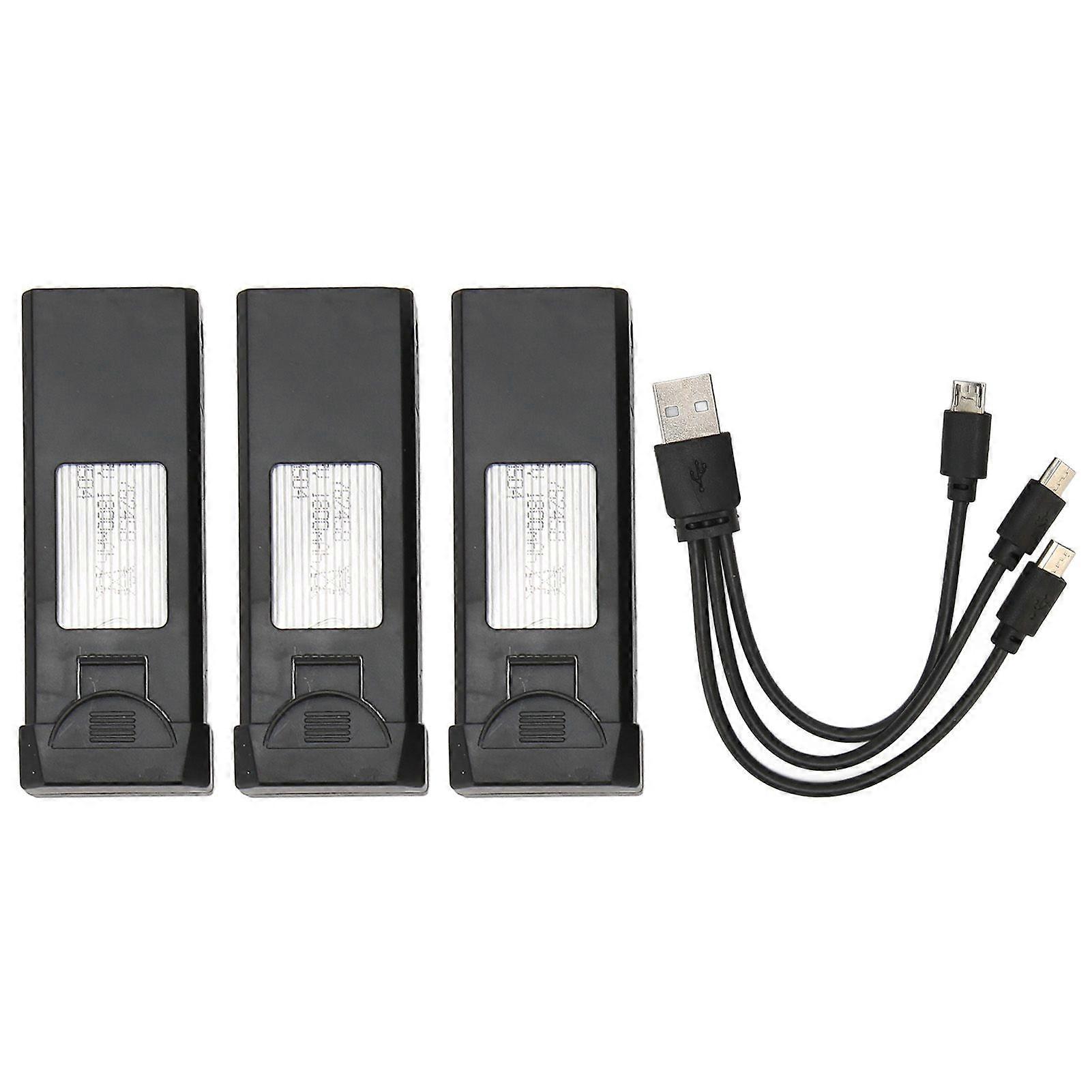 3PCS Drone Lithium Battery Portable Rechargeable 1800MAH 3.7V Quadcopter Drone Battery for A258 F184 SP3