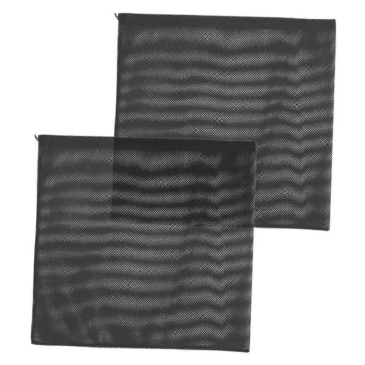Water Pump Filter Bag Set For Pond And Pool Large Mesh Net, Polyester Drawstring Buckle, Black