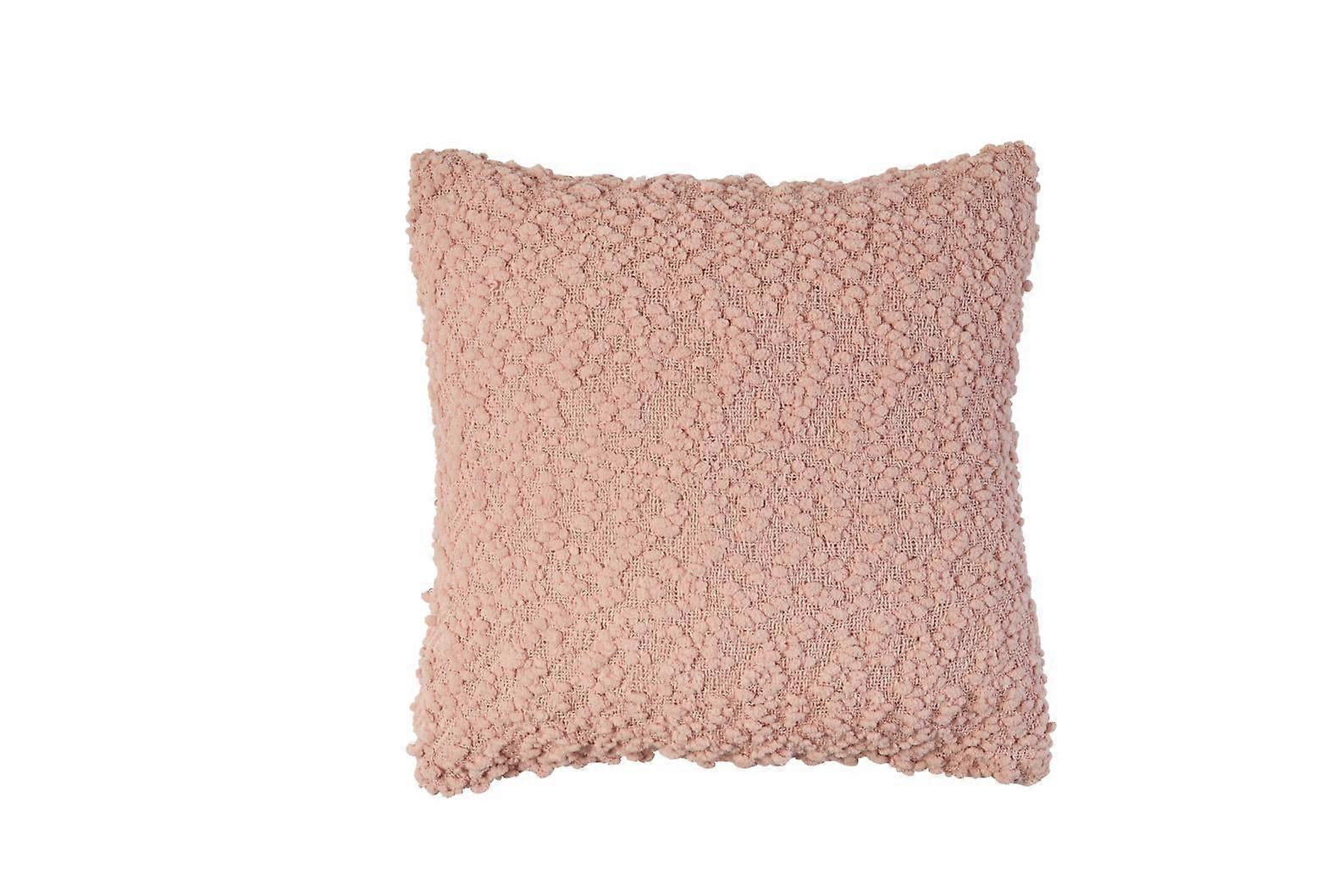 Snow Flocked Chenille Throws or Accent Pillows - Blush Accent Pillow