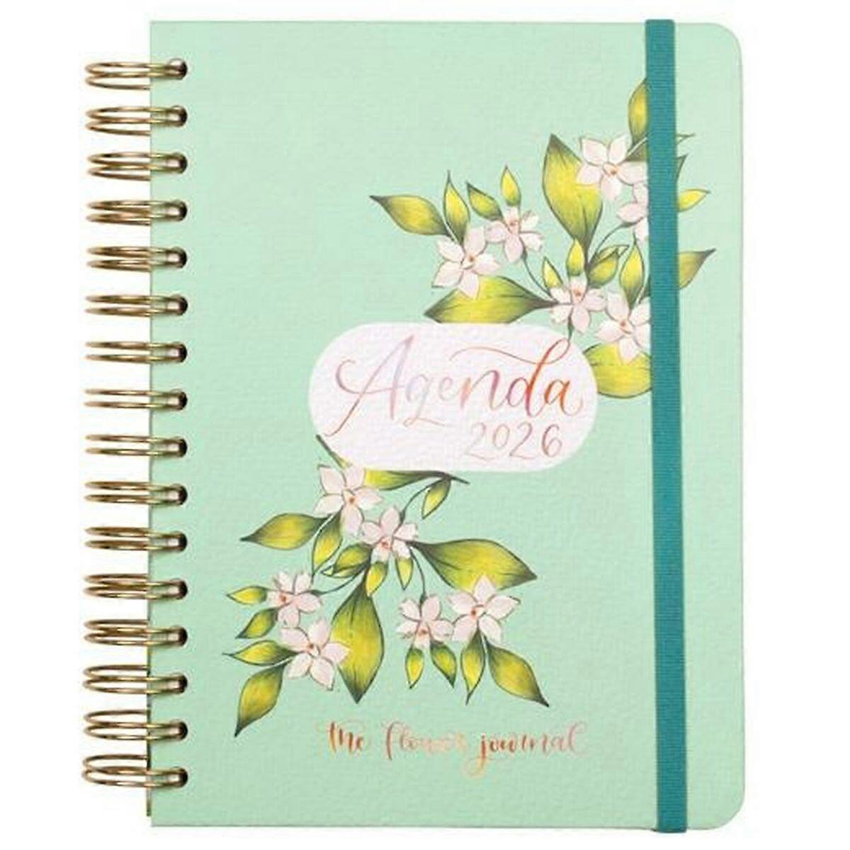 Tagesordnung Finocam THE FLOWER JOURNAL A5 15,5 x 21,2 cm grün 2026