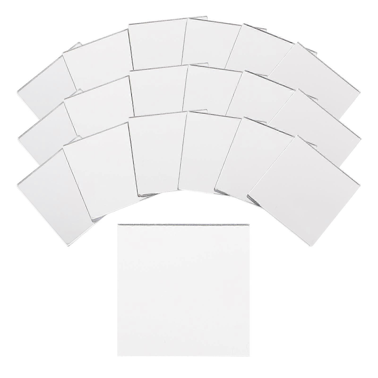 Self-Adhesive Mirror Stickers 30Pcs Acrylic Square Sheets Ideal For Home Decoration DIY Projects