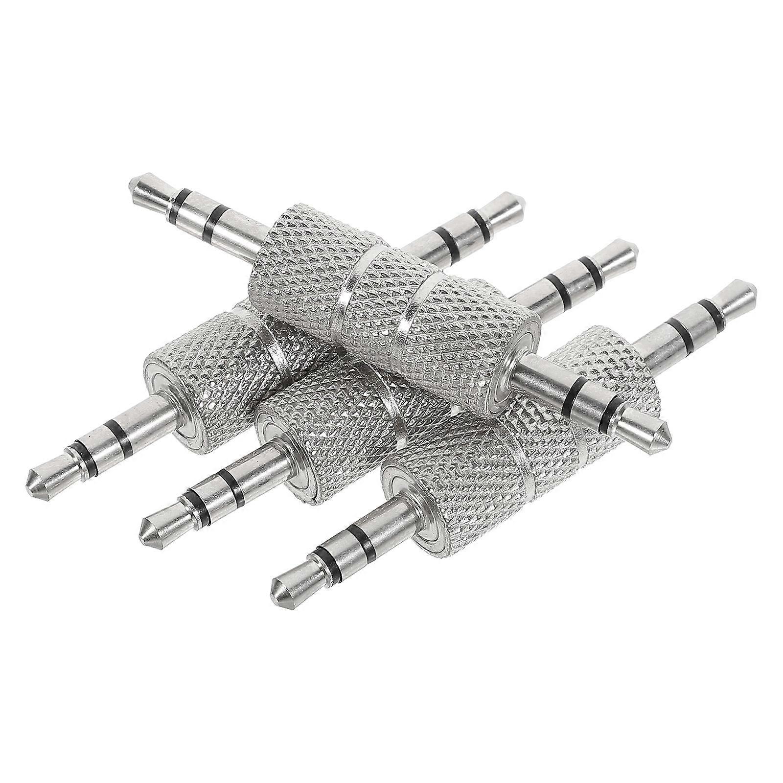 Microphone Audio Adapter 8Pcs Aux Cable Extender For General Users Daily Use Compact Silver Audio Extension