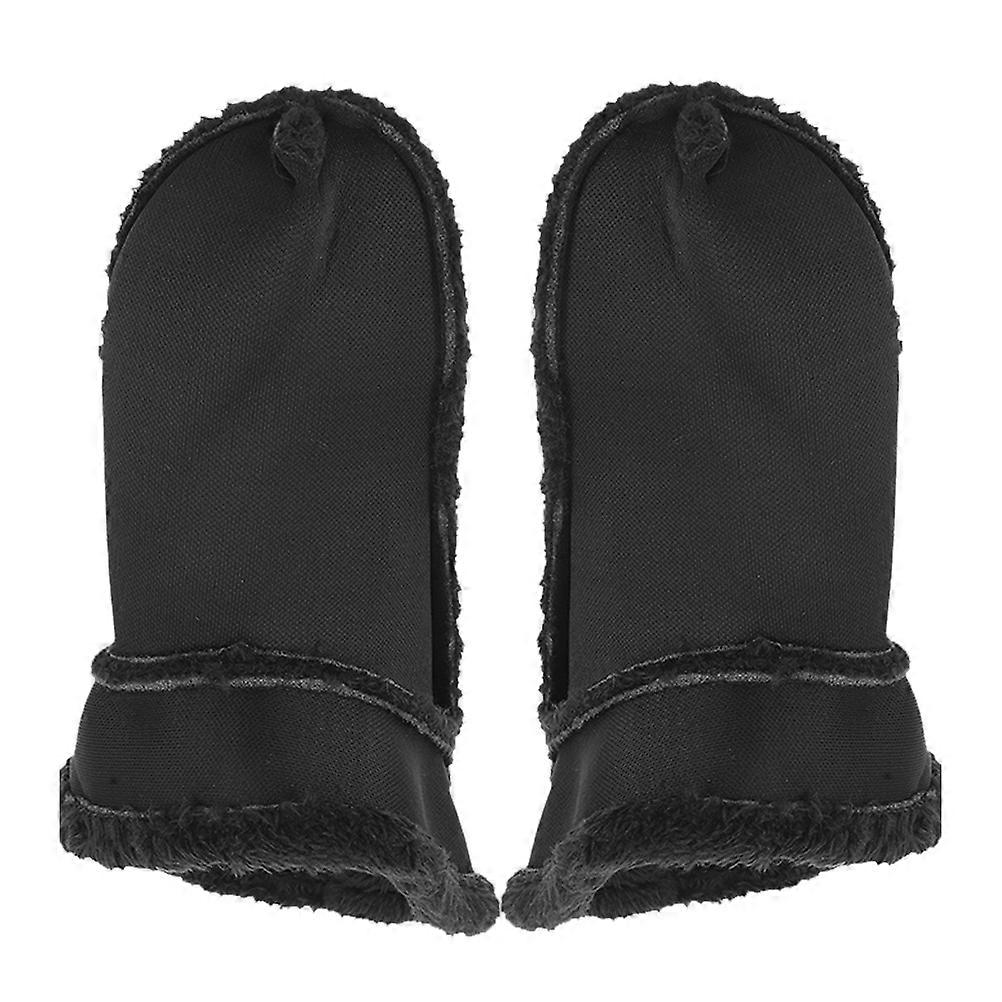 Black Warm Shoe Liners for Women Plush Thermal Boot Inserts 2Pairs