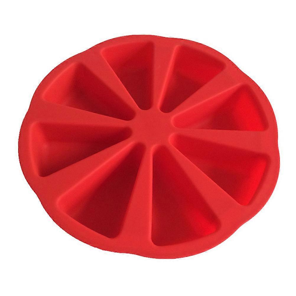 2Pcs Baking Silicone Cake Mold Triangle Cavity for Eight Portion Cakes