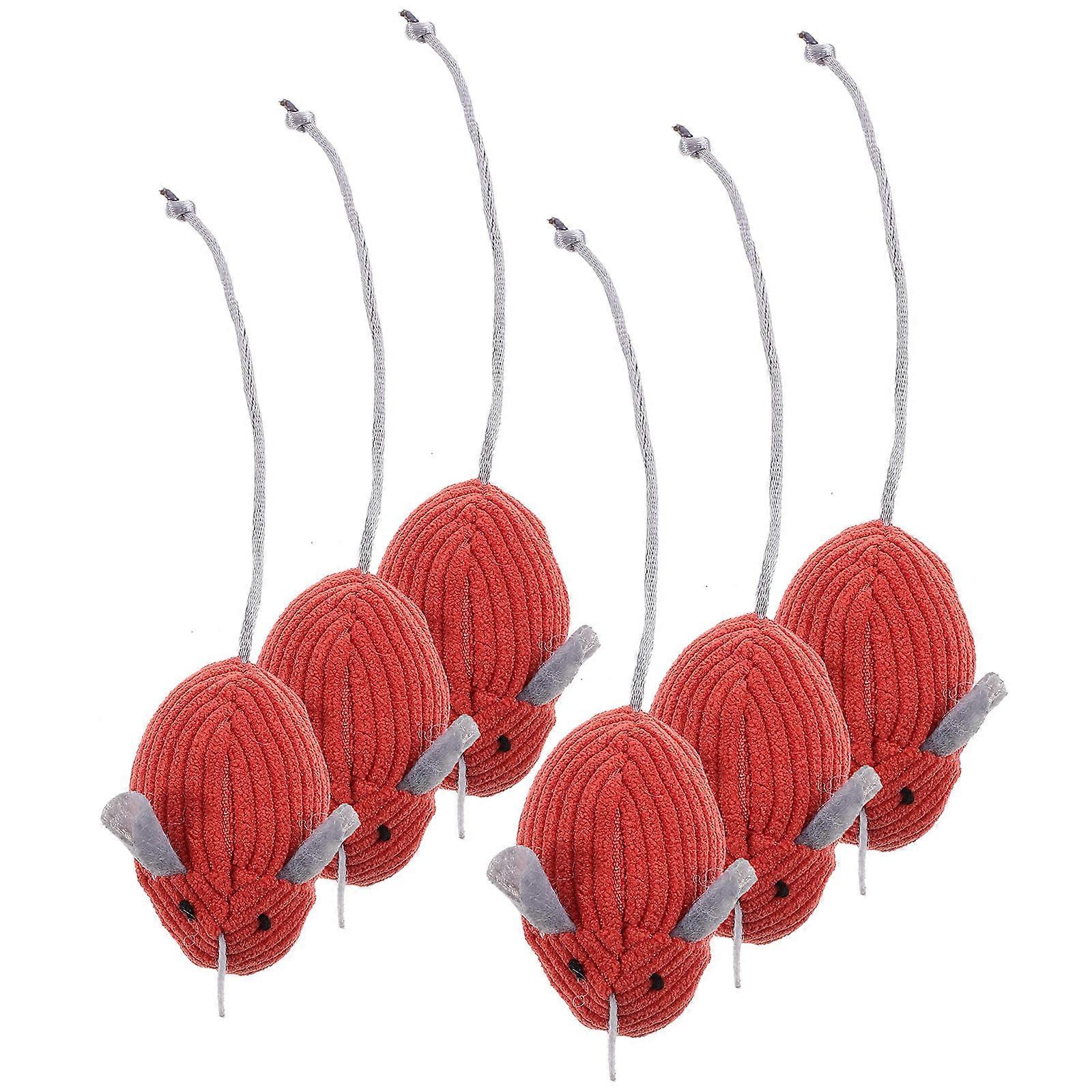 Cute Mouse Cat Toy For Indoor Play Physical Exercise For Kittens 6.3X2.4X1.4In 12Pcs