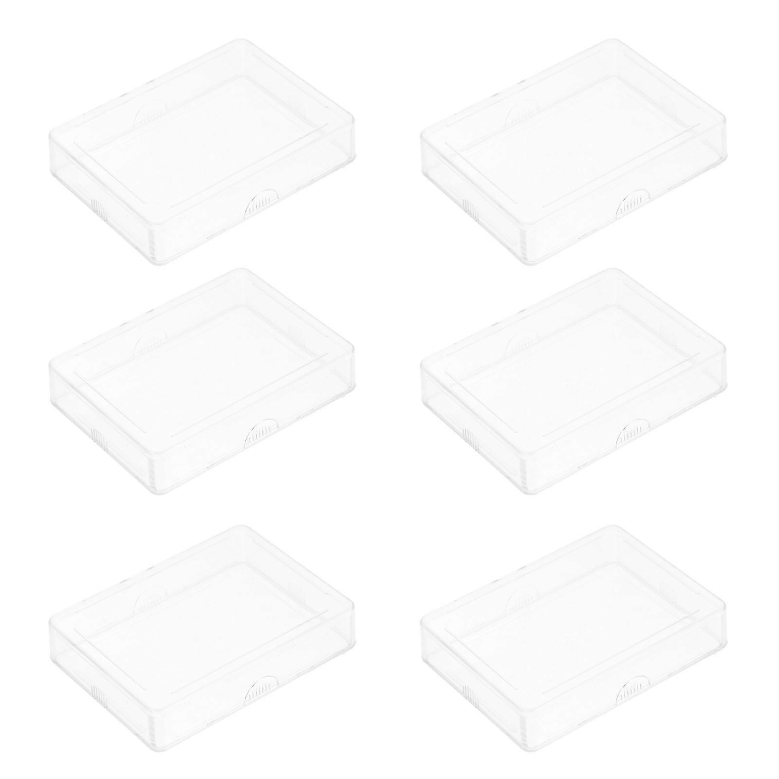 Plastic Cards Holder Playing Card Organizer for Storage 6Pcs Clear Boxes