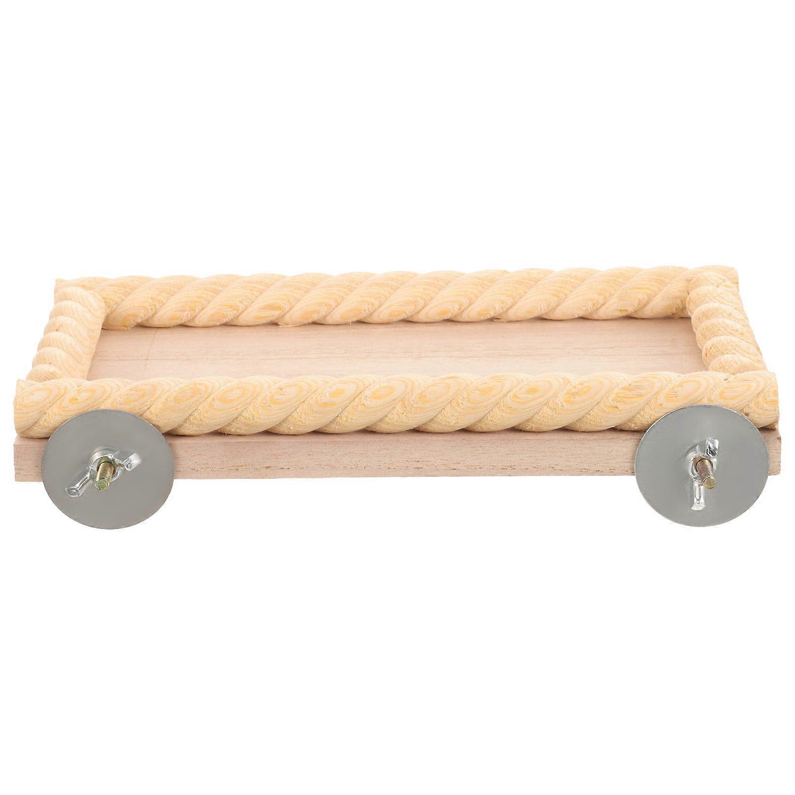 Bird Exercise Platform Wooden for Cage Use 5Pcs Hamster Stand Toy