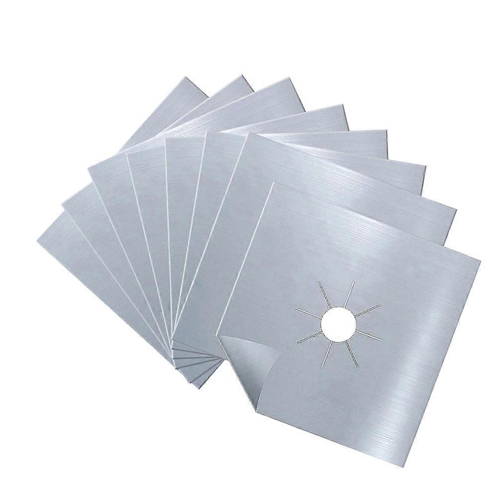 Clear Pad Stove Covers Gas Range Protectors for Kitchen 8Pcs Silver