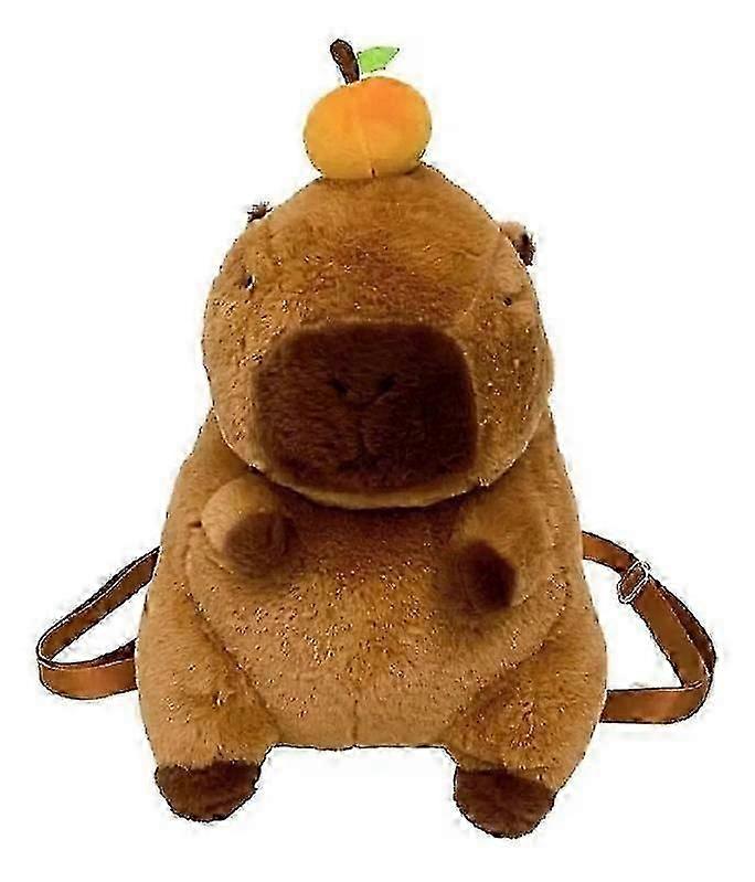 Plush capybara shaped bag backpack, plush backpack