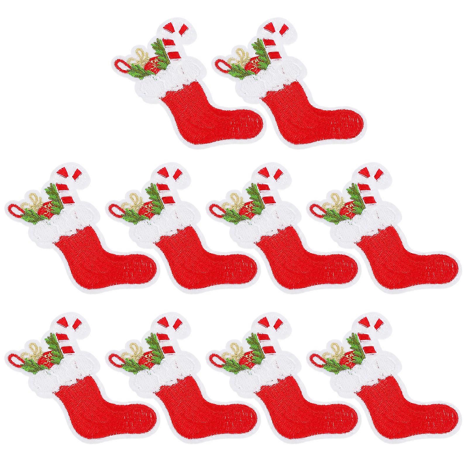Snowflake Snowman Applique Repair Patch for Sewing 10Pcs Christmas Iron-on Patches
