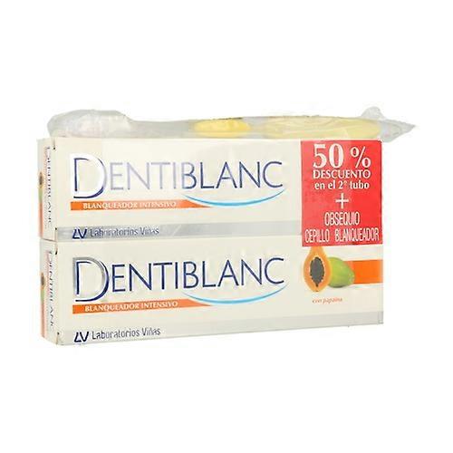 Dentiblanc Intensive Whitening Toothpaste 2 units of 100 ml + gift brush