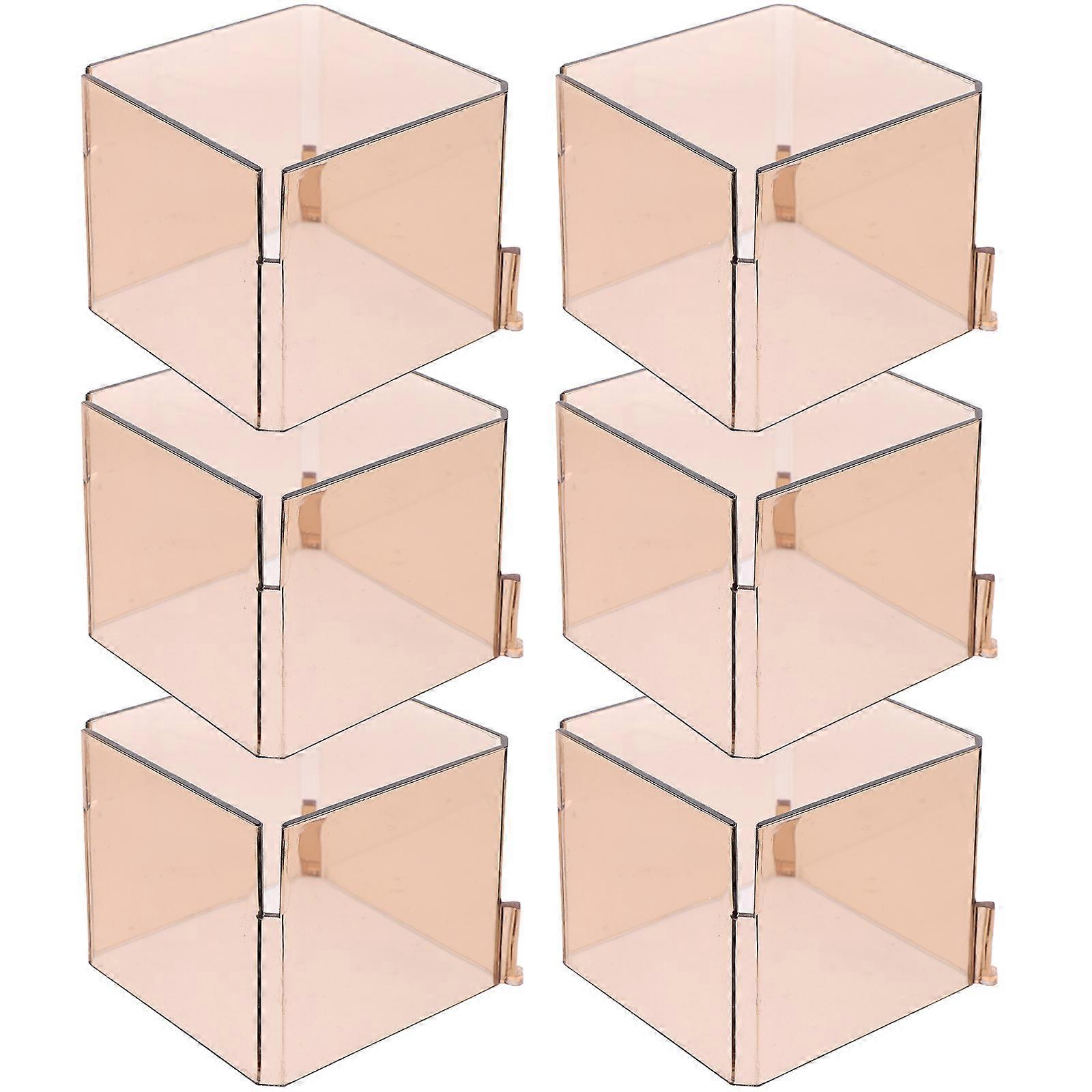 Household Drawer Dividers Box Hexagonal Shape Free Combination Minimalist Style For Closet Transparent 8x7.5x6.1CM 6Pcs