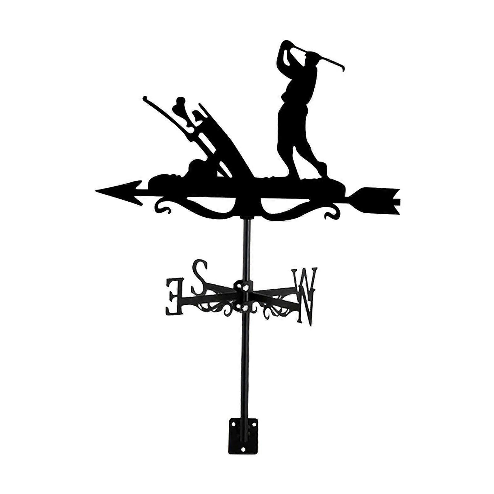 Metal Wind Vane Wind Direction Indicator Gazebo Golfing Garden Weathervane
