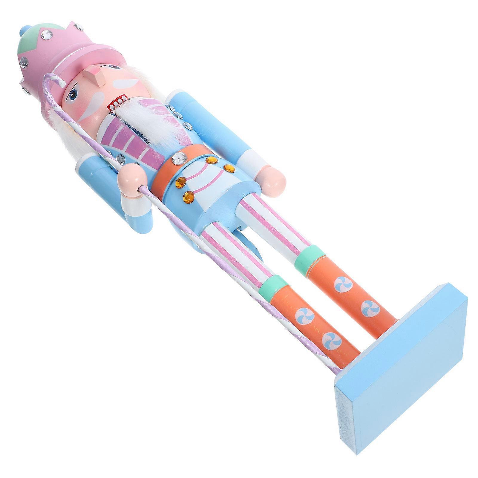 Wooden Nutcracker Ornament Nutcrackers for Decoration 2Pcs Christmas Craft