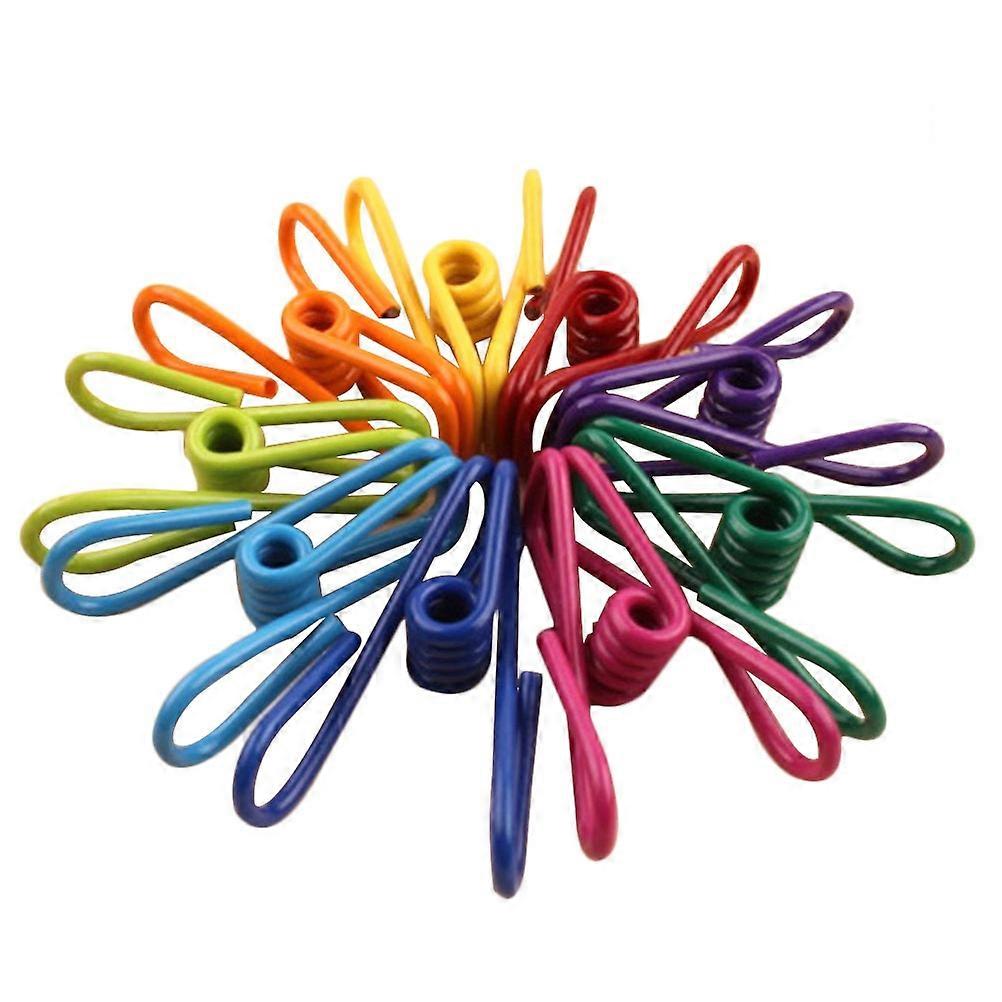 8Pcs Stainless Steel Heavy Duty Clips For Clothes And Food Bag Sealing Assorted Color Ideal For Home Use And Office Use