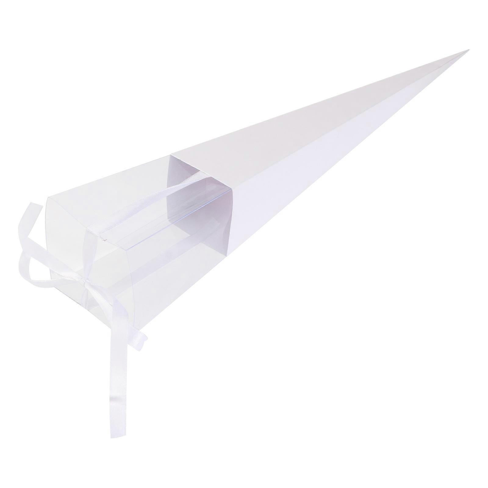 Single Rose Packaging Bag Rose Wrapping Box for Storage Use 15Pcs White