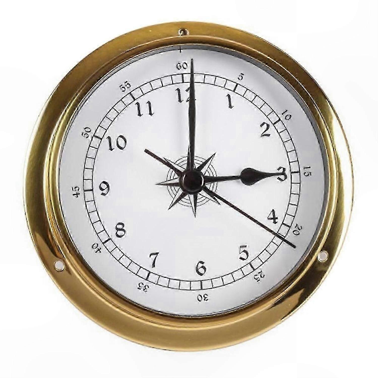 Marine-Style Wall Clock with Copper Shell and Tester Design