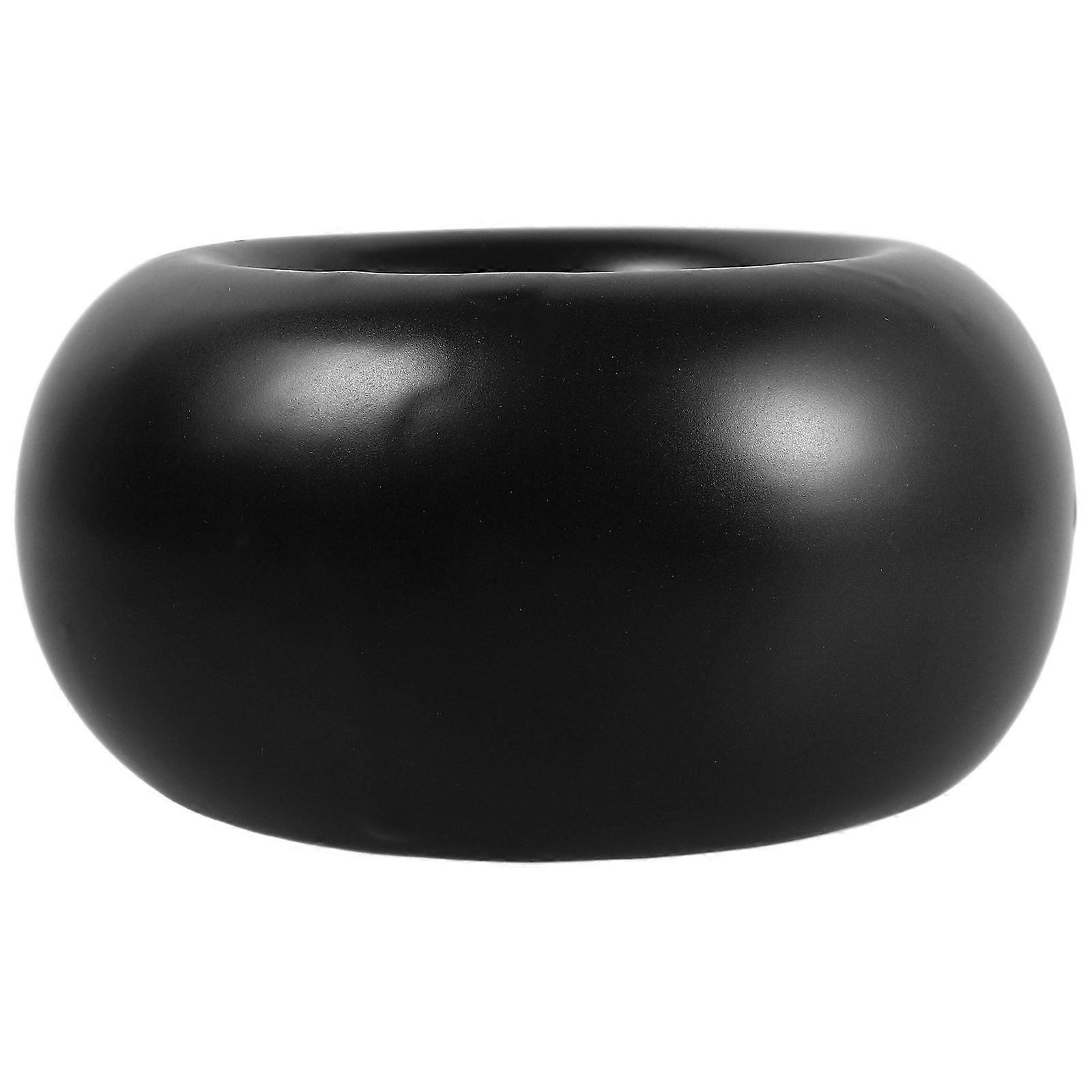 3Pcs Ceramic Candle Holders for Party Black Taper Candles Table Decor