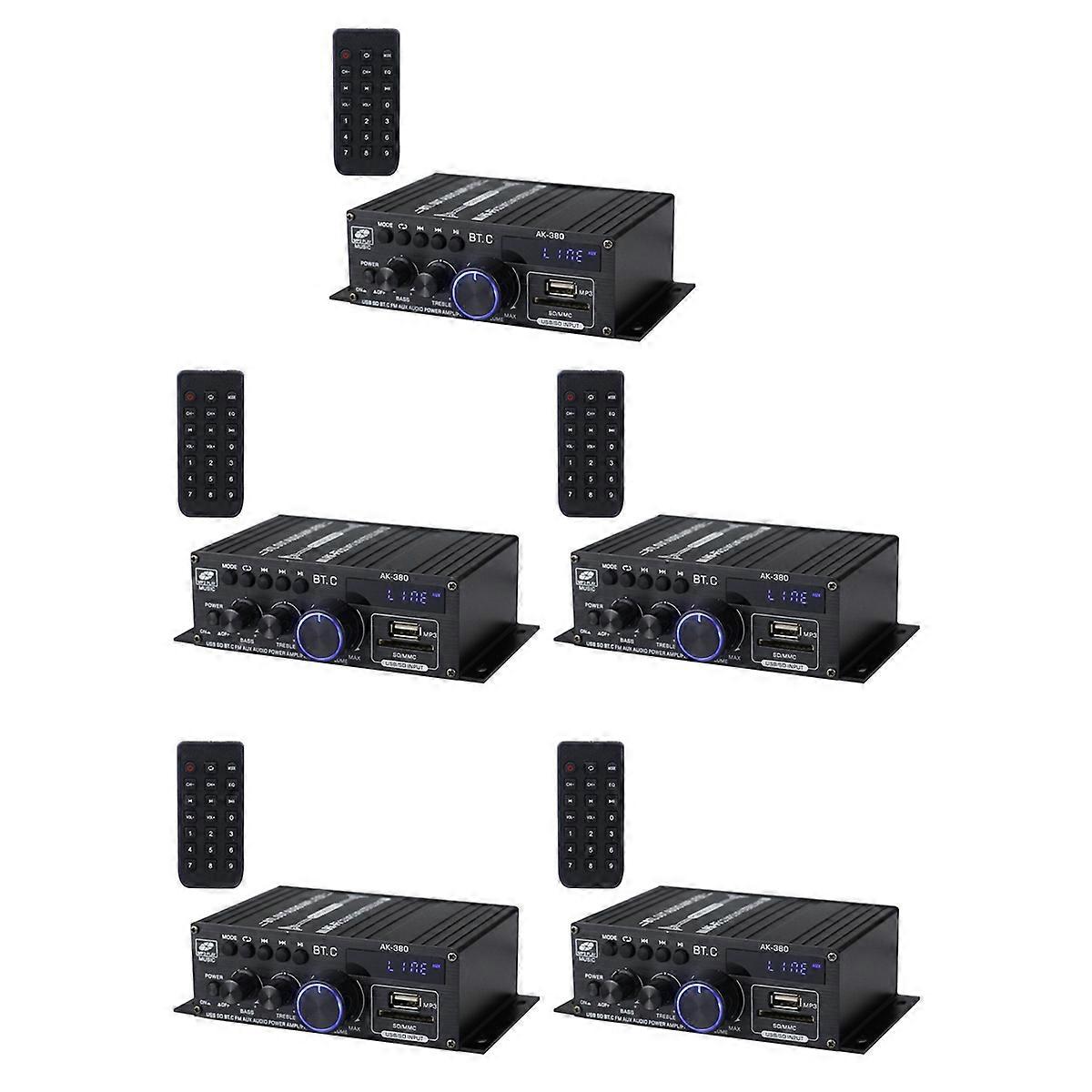 5X Ak380 800W 12V Power Amplifier Bluetooth Stereo Home Car Audio Amp Music Player Car Speaker Class