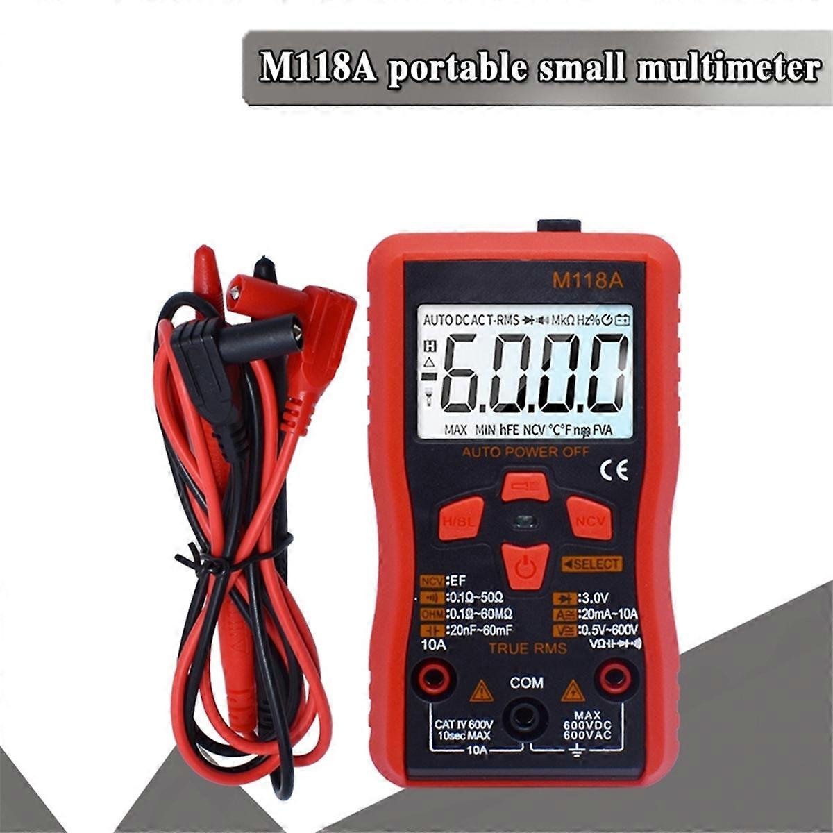 M118A Digital Multimeter True RMS Auto Range 6000 Counts