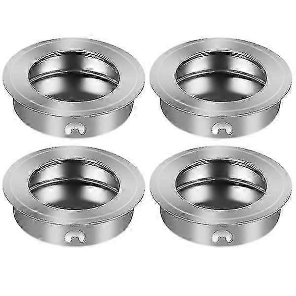 4pcs 35mm Flat Stainless Steel Recessed Flush Pull Finger Insert Sliding Door Handle Cabinet Pulls Drawer