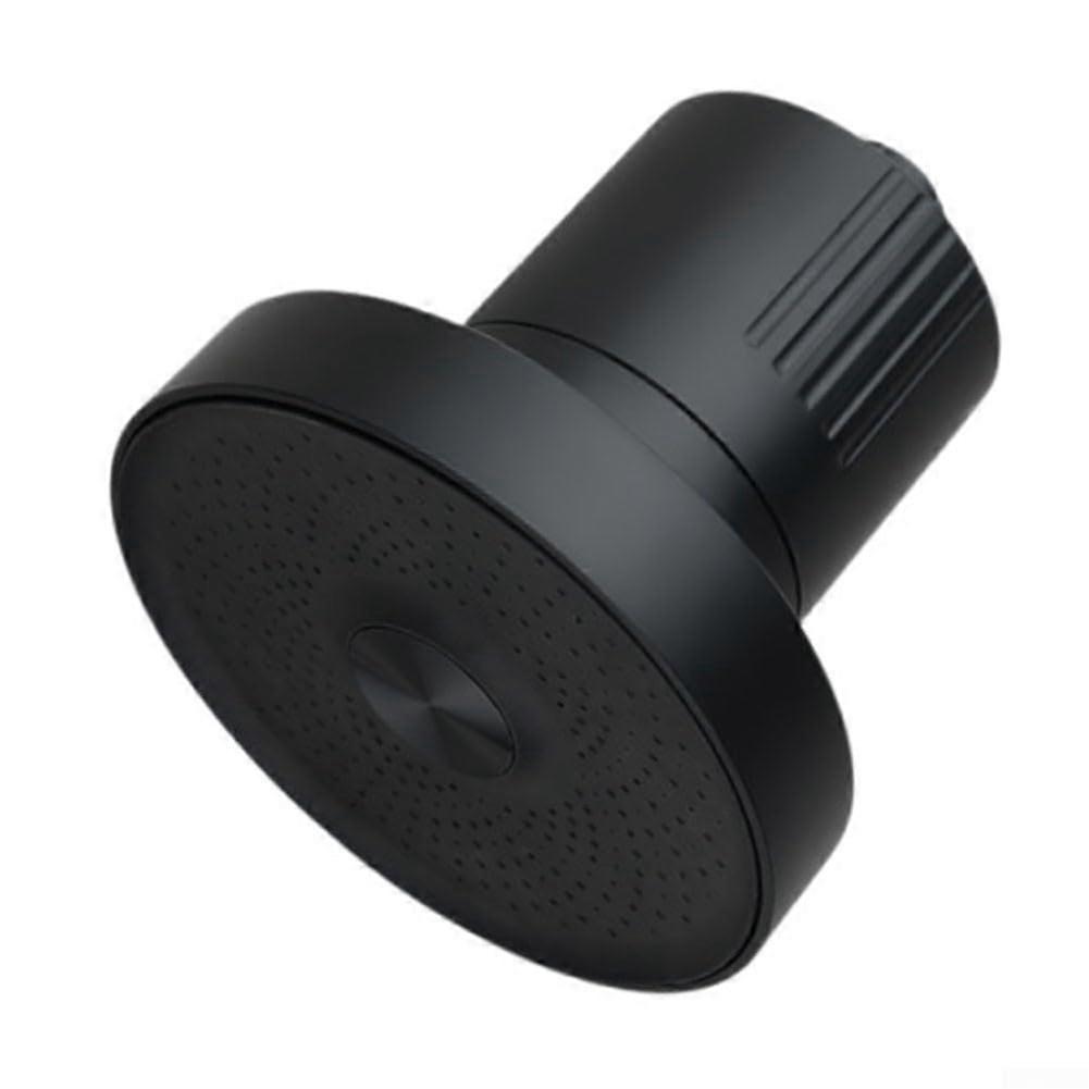 Concealed Round Mineral Filter Shower Head Replaceable Filter And Booster Mechanism For Enhanced Water Pressure Black