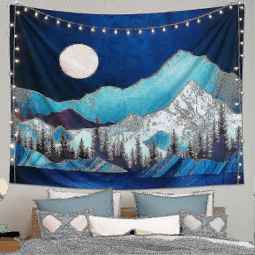 Forest Tree Moon Tapestry Wall Hanging